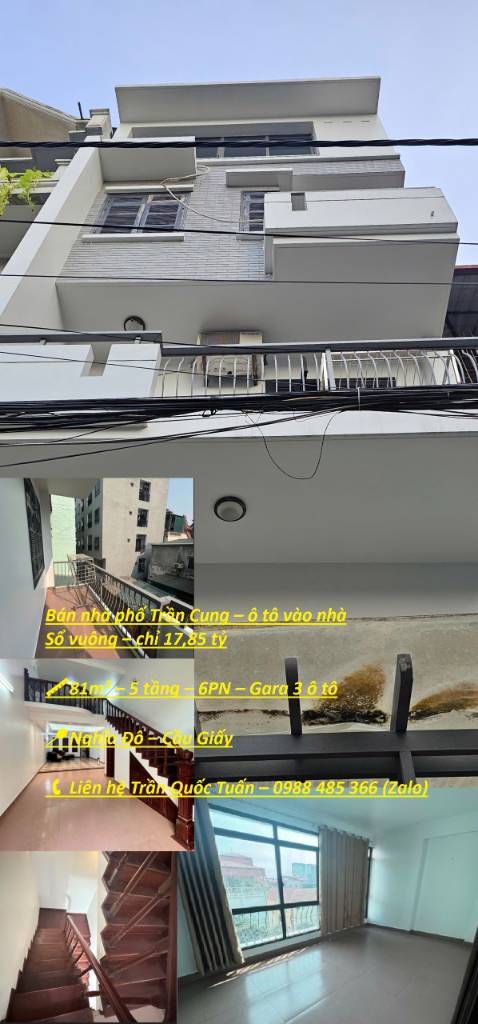 BÁN NHÀ PHỐ TRẦN CUNG – NGHĨA ĐÔ, CẦU GIẤY – DIỆN TÍCH 81m² – Ô TÔ VÀO NHÀ – GIÁ 17.85 TỶ
